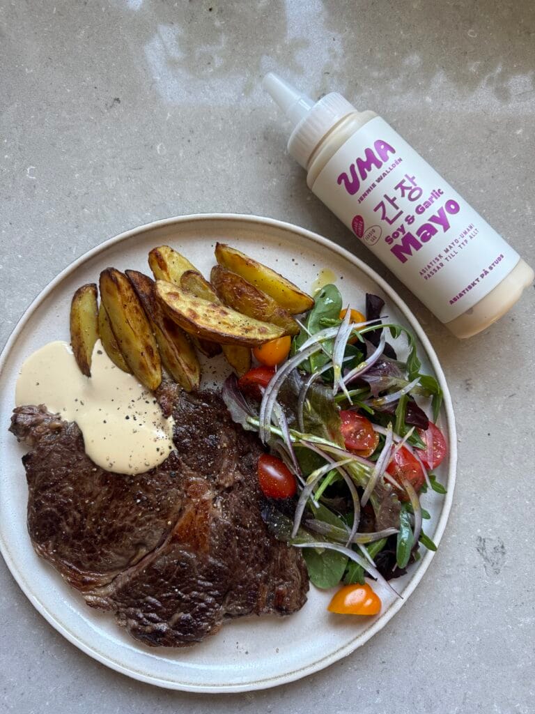 Entrecote med asiatisk krämig umamisås